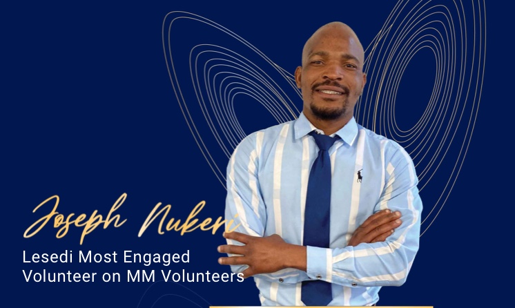 Joseph Nukeri, Most Engaged Volunteer on MM Volunteers winner